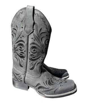 Circle G by Corral Filigree Embroidered Square Toe Cowboy Boot Women size 8